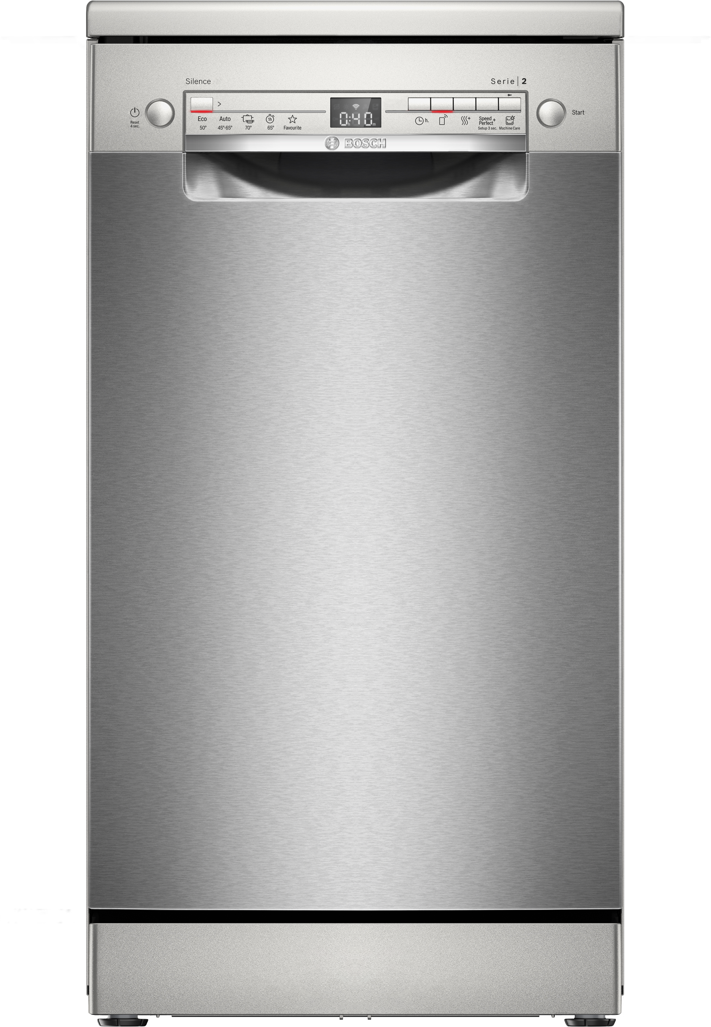 Serija 2, Samostojeća mašina za pranje sudova, 45 cm, Nerđajući čelik, SPS2HKI42E