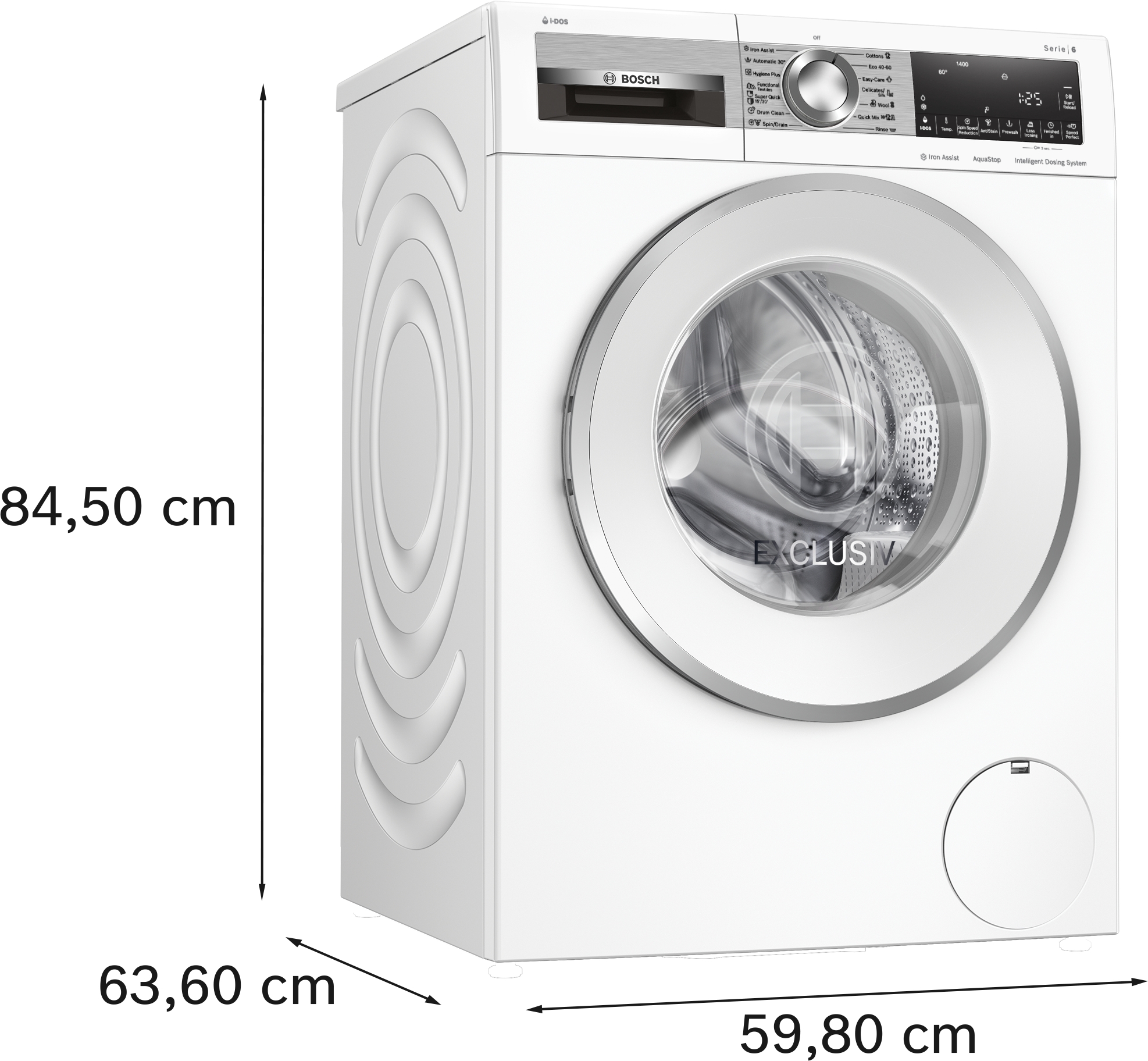 Series 6, washing machine, frontloader fullsize, 9 kg, 1400 rpm, WGG244F9BY