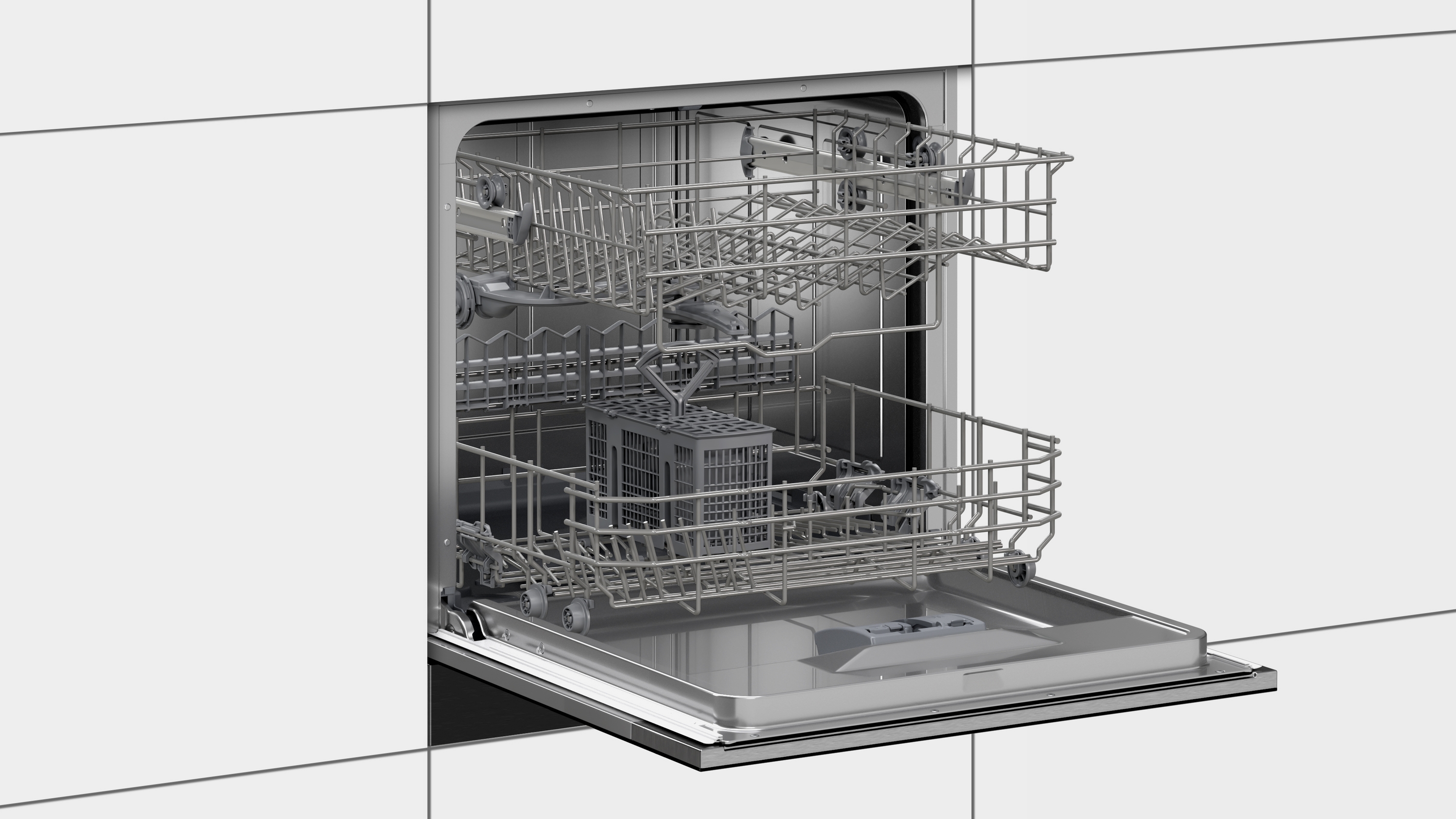 Serija 6, Ugradna modularna mašine za pranje sudova, 60 cm, Crna, SCX6ITB00E